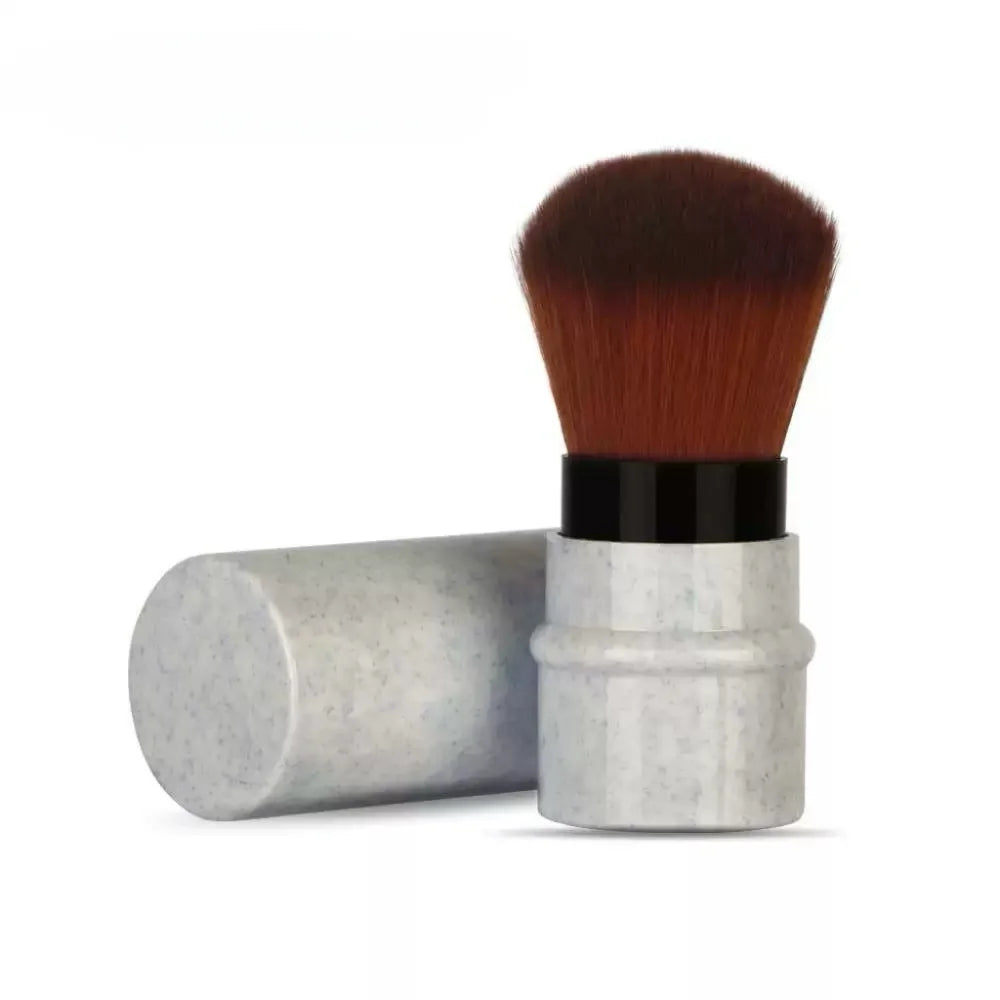 High Quality Retractable Makeup Brush with Cover Portable Powder Blush Brush Multi-Functional Single Blush Brush Outdoor Travel Quake Blue