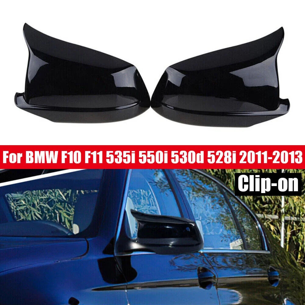 For BMW 5 Series F10 F11 2010-2013 Car Replacement Rearview Side Mirror Cover Wing Cap Exterior Door Rear View Case Trim Carbon Quake
