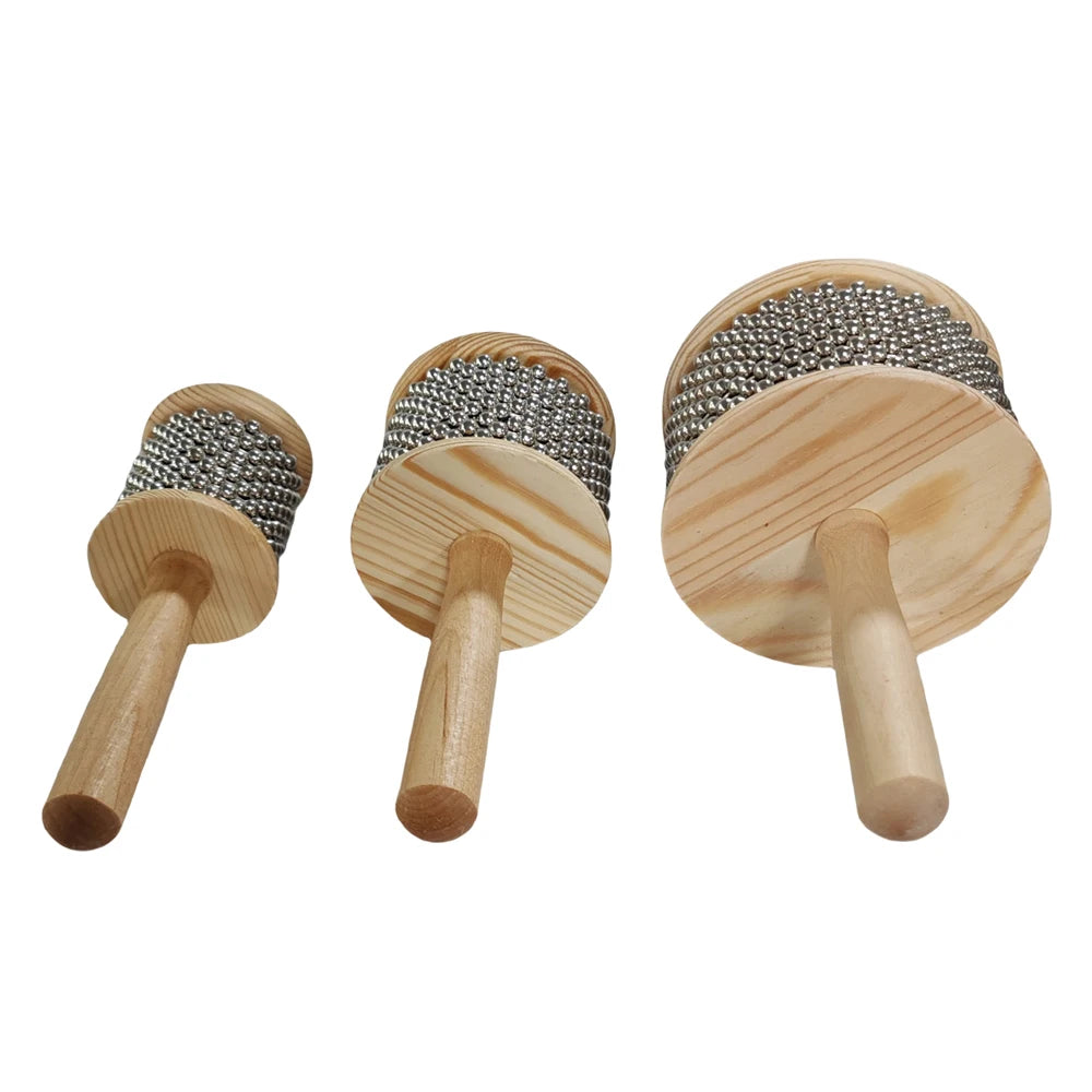 Cabasa Instrument Cabasa Hand Shaker Wooden Cabasa Instrument Musical Toy for Music Education With 3 Sizes Quake