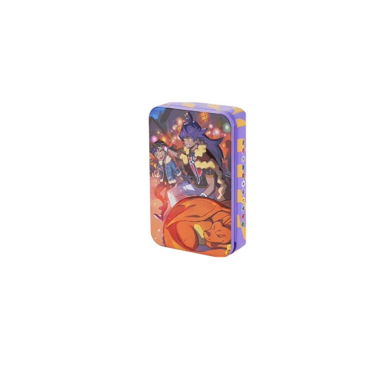 Official Pkm Trainer Series Metal Tin Box 7 Character Designs Marnie Raihan More Collectible Card Storage Box Gift for Kids Fans Quake dd