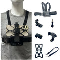 7 in 1 Action Camera Kit Chest Strap Mount Phone Mount Holder Adjustable Live Phone Strap Mount for Cycling Skiing Gopro Holder Quake 7 in 1