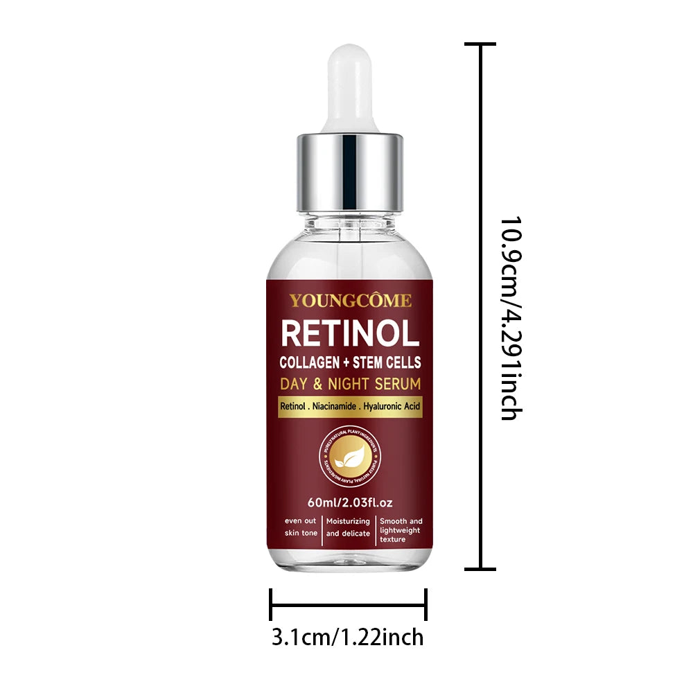 Retinol Day & Night Serum Face Serum Liquid Serum For Face Hyaluronic Acid Moisturizing Nourishing Skin Care Product Korea 2025 Quake 60ML