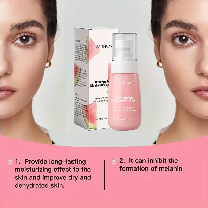 Watermelon Glow Niacinamide Moisturizing Face Pre-Treatment,Moisturizing Serum,Skin Makeup Lightweight Moisturizing Pre-treatmen Quake