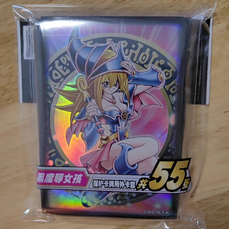 Hot Yu-Gi-Oh! Dark Magician Girl Card Sleeves 55PCS Set 63x90mm Premium Quality Protective Covers Official Anime Collection Gift Quake