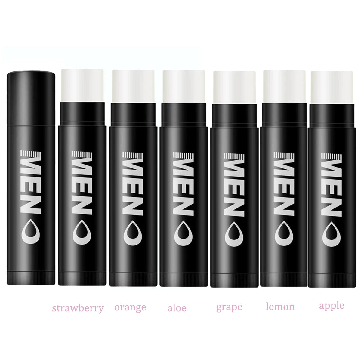 Hydrating Men's Lip Balm with Natural Finish, 8 Scents Mens Moisturizing Lip Balm Repairing Dry Cracked Lips Daily Lips Care Quake