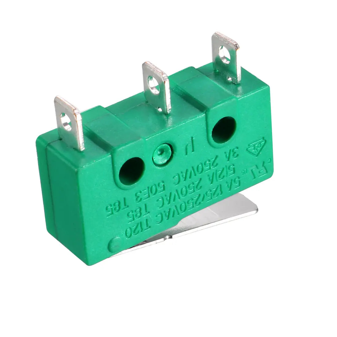 KW4-3Z-3 Micro Limit Switch SPDT NO NC 3 Terminals Momentary Short Straight Lever Green Switches 4Pcs Quake