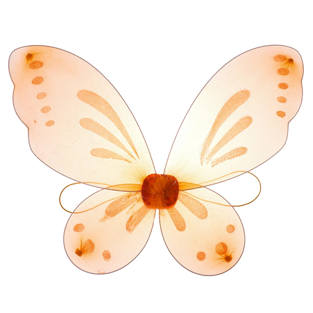 Birthday Party Favor Angel Wings for Butterfly Fairy Costume Accessories Dress-Up Wings Fairy Wings Quake orange