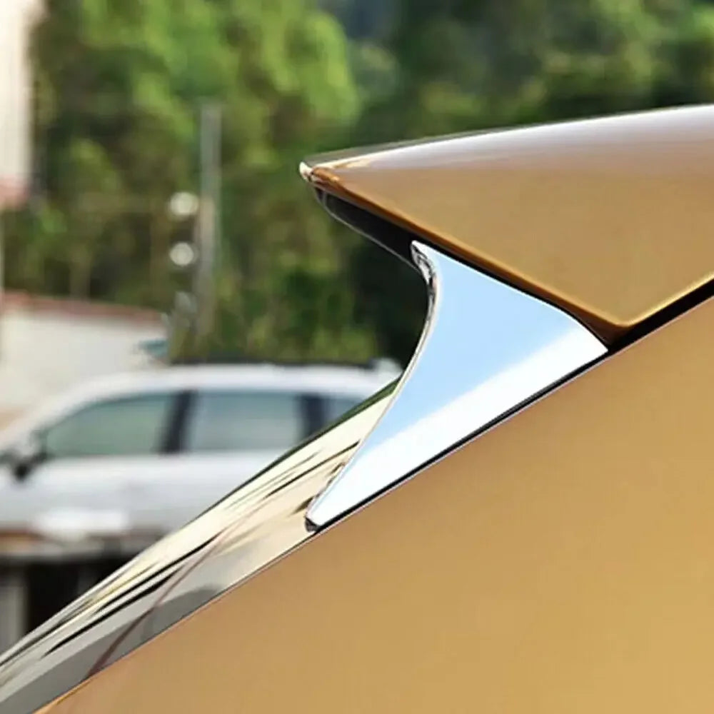 For Nissan Rogue Sport 2017-2021 Qashqai J11 2014-2020 Car Rear Window Spoiler Wing Cover Molding Trim ABS Silver Chrome Decor Quake