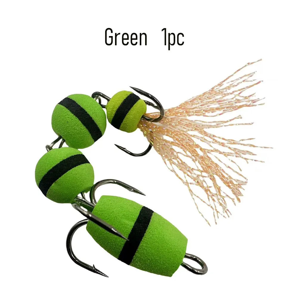 1-Pack Fishing Offset Soft Bait Large Lure Set, Fishing Soft Bait, Foam Lure, Swimming Lure, Wobbling Lure, Black Bass Lure, Includes Artificial Lure, Portable Fishing Hook Quake Lvpaomo1Pc