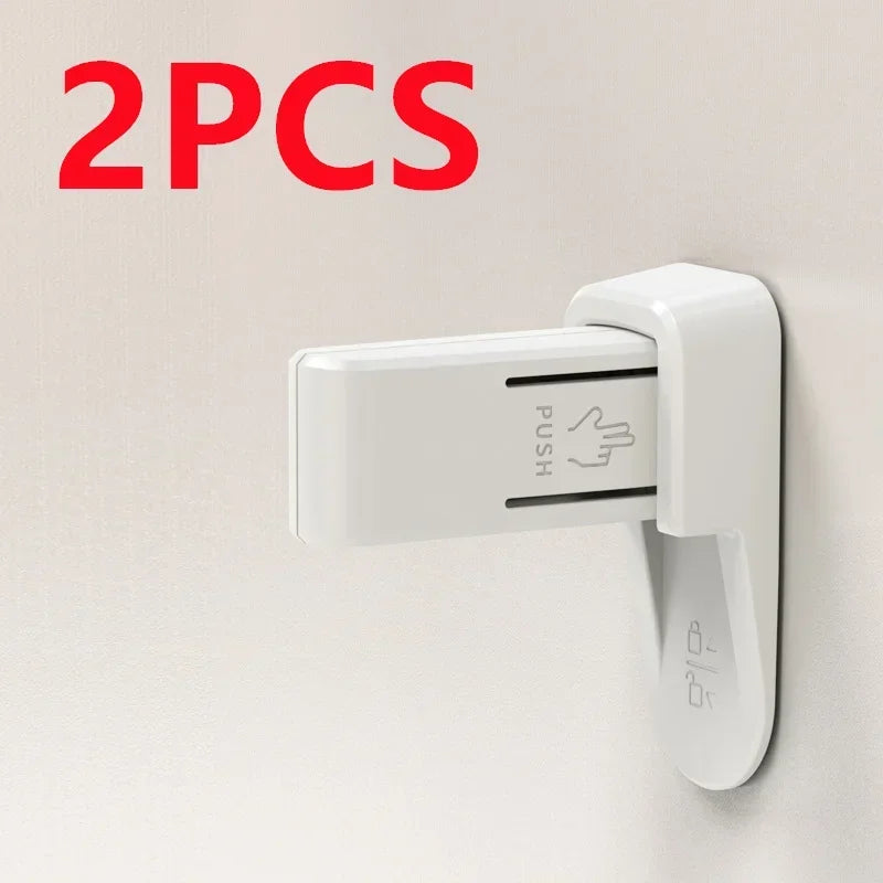 vvocci Home Universal ABS Protection Device for Children Easy to Install Anti-open Handle Locks Door Lever LockSafety Doors Lock Quake B157 White-2PCS