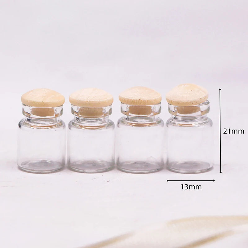 4Pcs/set Doll House Mini Candy Jar Kitchen Food Play Scene Transparent Storage Jar Quake A