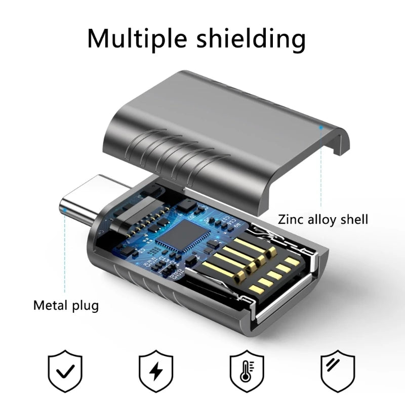 1Pair USB C To USB Adapter USB3.2 Female to Type C Male Adapter Support Up To 10Gbps Speed Charging For Various Devices K1KF Quake