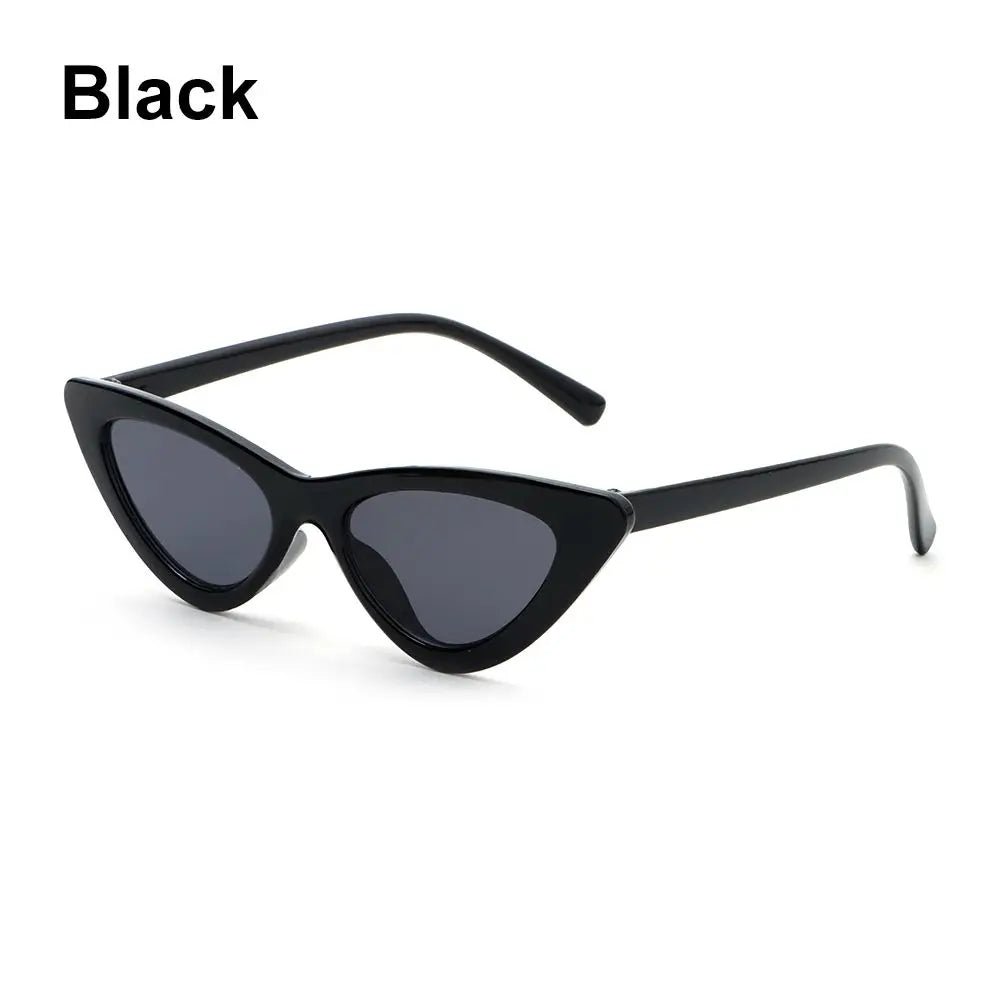 Fashion Candy Color Sunglasses Kids Aged 3-9 Years Trendy Retro Cat Eye Sun Glasses Boys Girls Non-Polarized Shades Party Favor Quake black