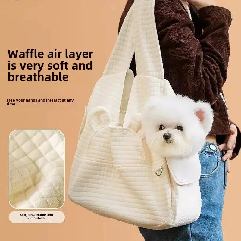 Adjustable Pet Backpack Dog Travel Bag Suitable Safety Belt with Removable Bottom Cat Bag Dog Shoulder for Travel Hiking Outdoor Quake