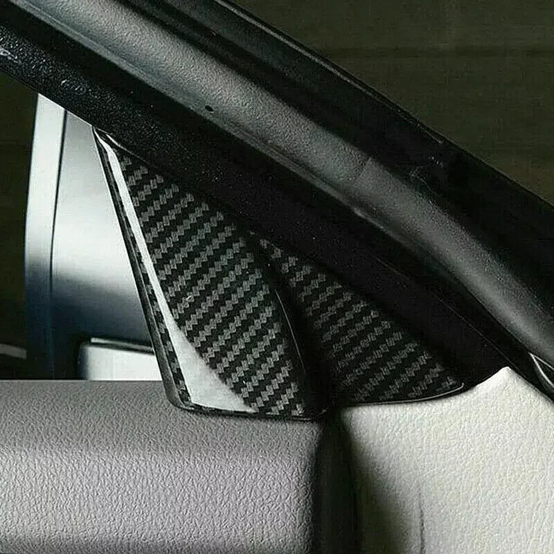 For Toyota Camry 2018 2019 2020 2021 2022 2023 Carbon Fiber Look Car Front Window Window A Pillar Triangle Cover Trim Sticker Quake