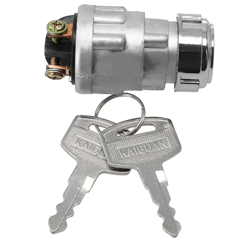 Car Boat Motorcycle Ignition Starter Switch 3 Position With 2 Key Ignition Switch Lock Three Wire Ignition Switch For Most Cars Quake