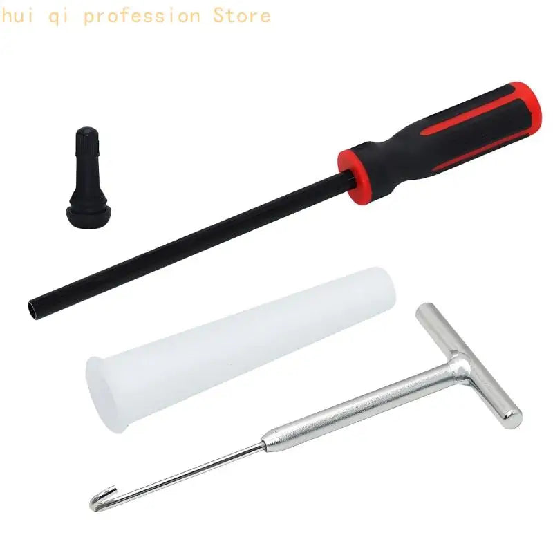 Manual Tire Valves Stem Repair Set with Metal Puller Gear for Garage Service H8WE Quake B. CN