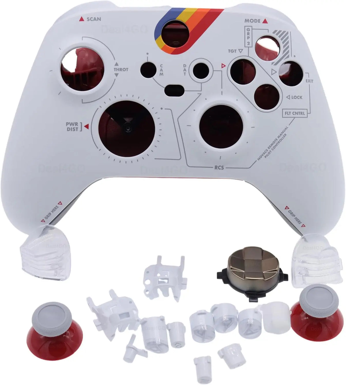 FULL Housing Shell Cover kit w/Buttons Bumper Thumbsticks D-Pad replacement for Xbox Series controller Quake