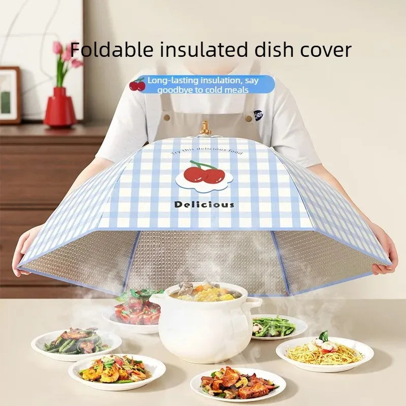 Foldable Thick Thermal Food Cover Dust Fly Proof Table Food Tent Leftover Meal Protector Household Dining Table Gadget Quake