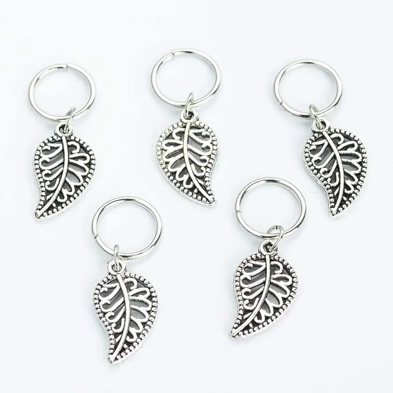 5-8 Pcs Metal Hair Braiding Rings African Cuffs Tubes Charms Dreadlock Beads Hair Braids Jewelry Braider Decorations Accessories Quake 5pcs 25