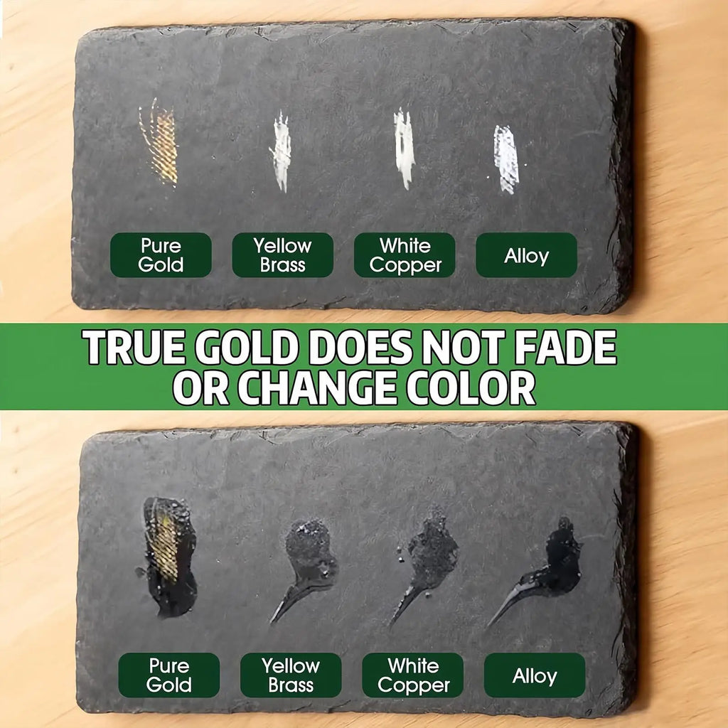 Gold Testing Kit 10k 14k 18k 22k 24k Purity Determiner Scratch Stone Gold Silver Metal Jewelry Testing Kit for Adults Women Men Quake