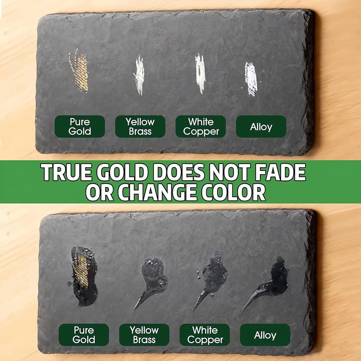 Gold Testing Kit 10k 14k 18k 22k 24k Purity Determiner Scratch Stone Gold Silver Metal Jewelry Testing Kit for Adults Women Men Quake