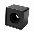 Microphone Flag Station Cube ABS Square Flags Interview Mic Logo Mark TV Station Reporter Microphone Cube Box Foam Cover Quake black
