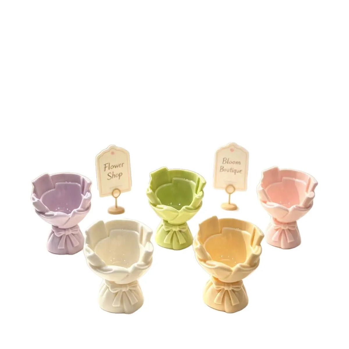 10Pcs Cute Colorful Bouquet Miniature Home Decor Resin Mini Dollhouse For Fairy Garden DIY Desktop Oranment Play Children’s Toy Quake