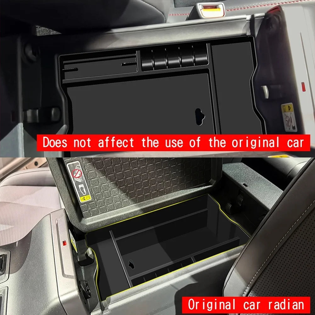 For TOYOTA RAV4 2026 Armrest Storage Box ABS Organizer with Silicone Protective Layer for Interior Center Console Quake