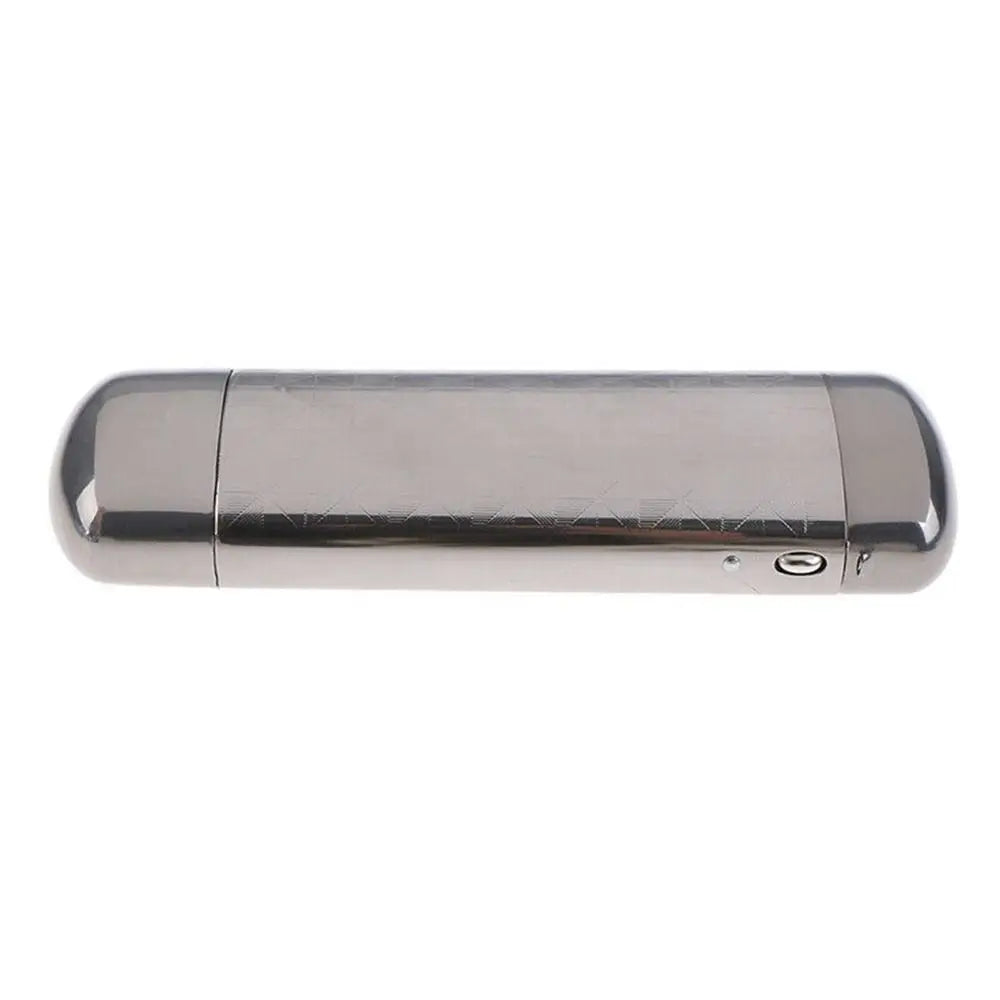 Vintage Hard Metal Glasses Box Capsule Flip Metal Eyeglasses Case Superior Aluminum Portable Eyeglasses Accessories Quake Grey