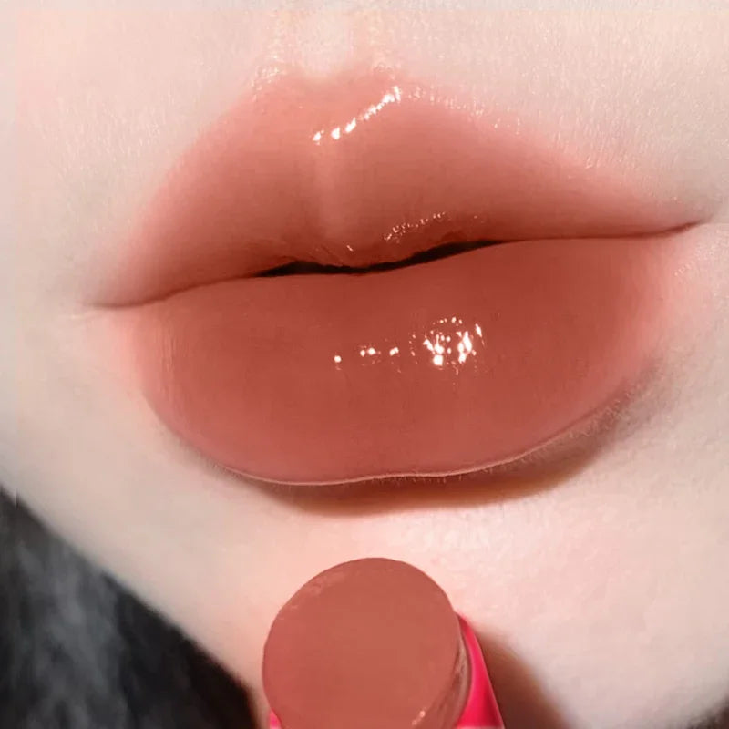 High Sweet Glitter Mouth Red Lip Glaze Natural Non Staining Glass Mirror Plain Clear Lip Gloss Quake 03