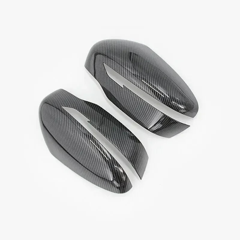 For Nissan Qashqai X-Trail Murano Rogue Pathfinder 2015-2019 2x Case Sticker Rearview Side Mirror Cover Wing Cap Rear View Trim Quake Carbon