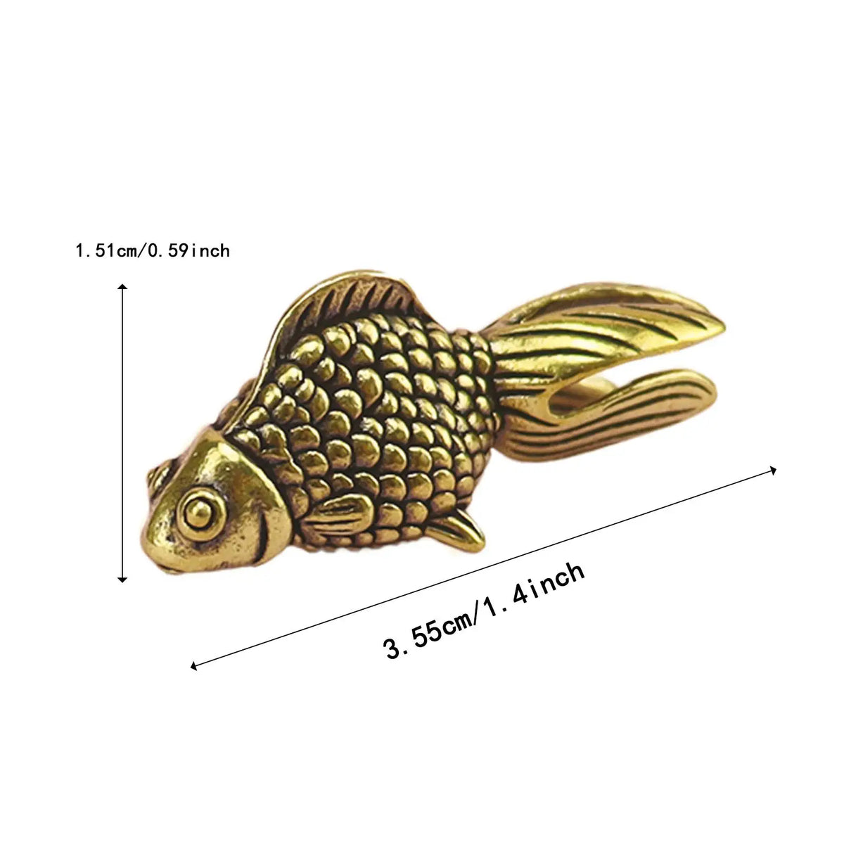 Goldfish Statue Collectable Antique Ornament for Office Bedroom Tabletop Quake