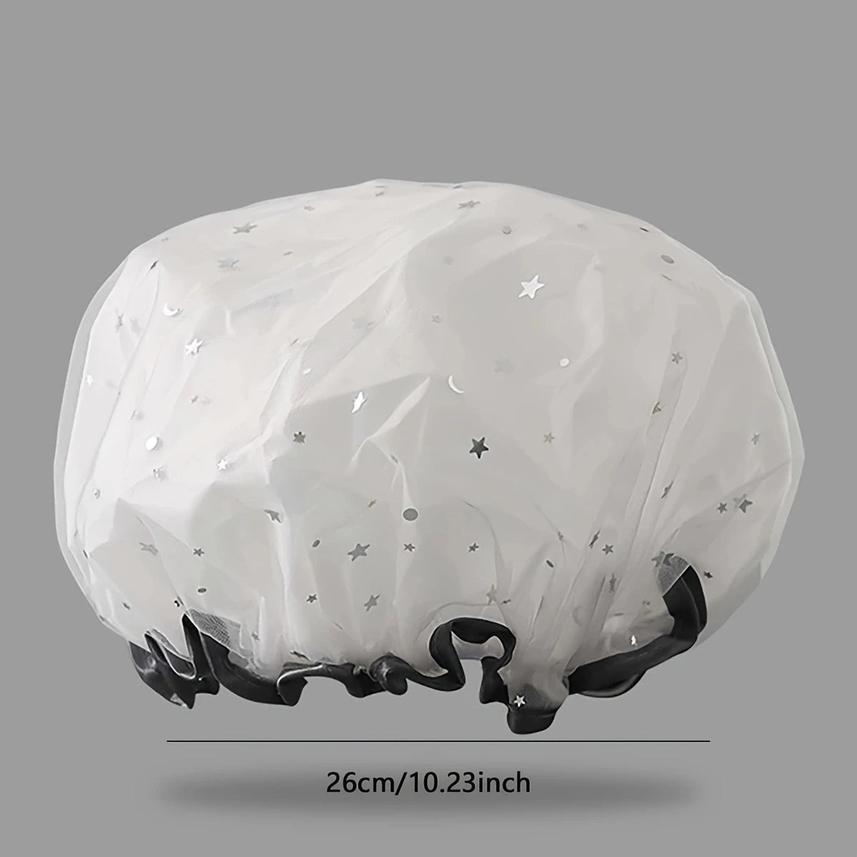 Waterproof Double-Layer Shower Cap Starry Sky Design Fashion Reusable Bathing Hat Kitchen Oil-proof Sanitary Hat Quake
