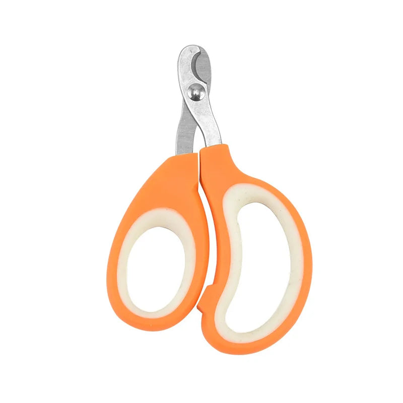 Pet Nail Scissors, Half Moon Nail Scissors, Suitable For Cats And Dogs And Other Small Pet Nail Care, Stainless Steel, Durable Quake Orange S