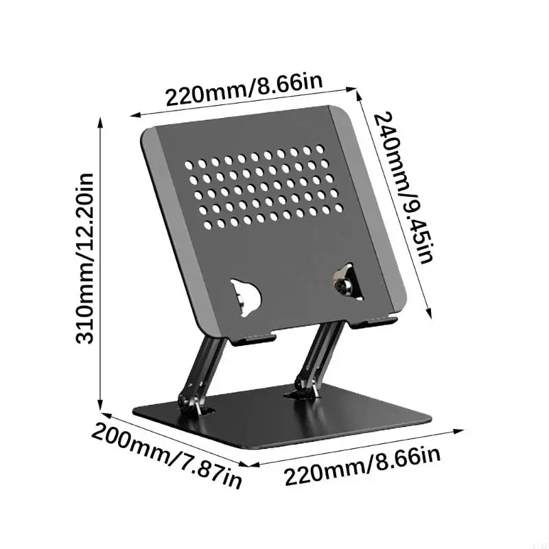 Adjustable Laptop Stand with 360 Degree Rotatable Base Foldable Laptop Holder for Desk Ergonomic Computer Notebook K1KF Quake