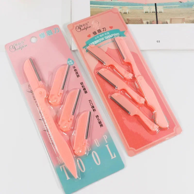 Safe Eye Brow Razor Eyebrow Trimmer Makeup Tools Face Body Hair Removal Shaver Blades Woman Eyebrows Shaping Knife Cosmetic Tool Quake