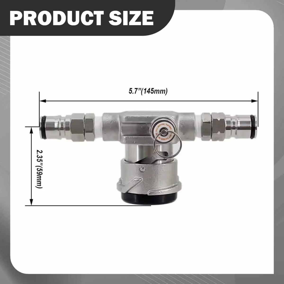Beer Low Profile Keg Coupler with Ball Lock Easy Connection Gas Beer Post Home Quake
