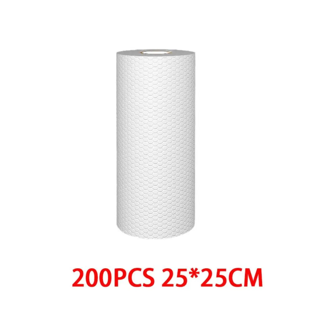 Thickened Non-woven Kitchen Paper Absorbent Towel Dish Paper Water Oil Absorbing Paper Cleaner Wipes Oil-removing Tissue Quake 200pcs-25x25cm