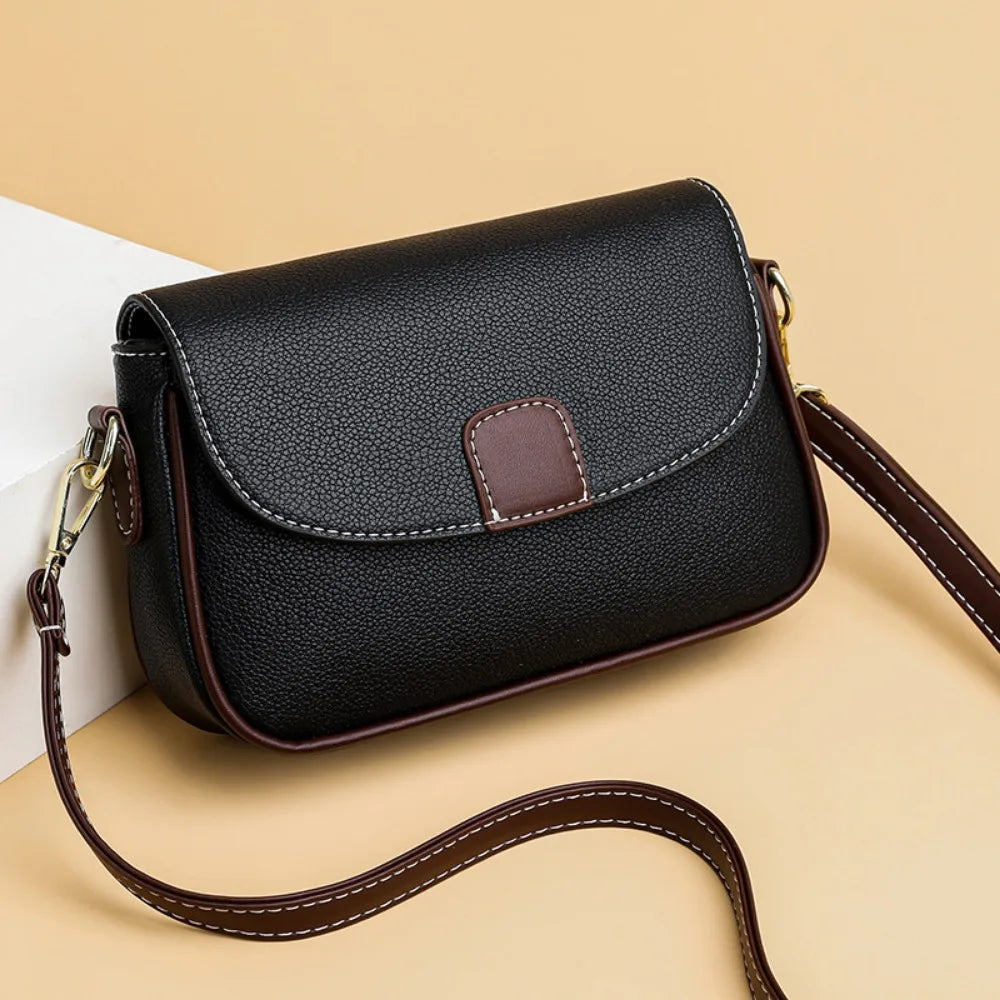 Brand Design PU Leather Handbags Women Fashion Simple Crossbody Bags Ladies Luxury Advanced Sense Shoulder Bag Quake