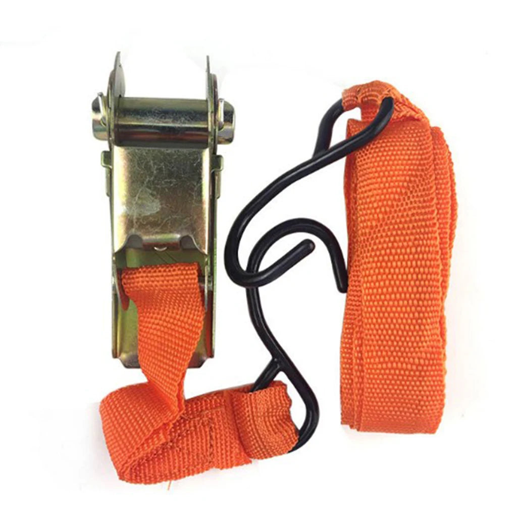 Polyester Tie Down Ratcheting Straps with Quick Lock Buckle Cargo Fixing Strap for Moving Motorcycle ATV Quake