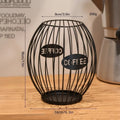 Large Capacity Coffee Pod Holder Irregular Shape Coffee Pod Coffee Capsule Holder Home Decoration Storage Cup Quake Black4