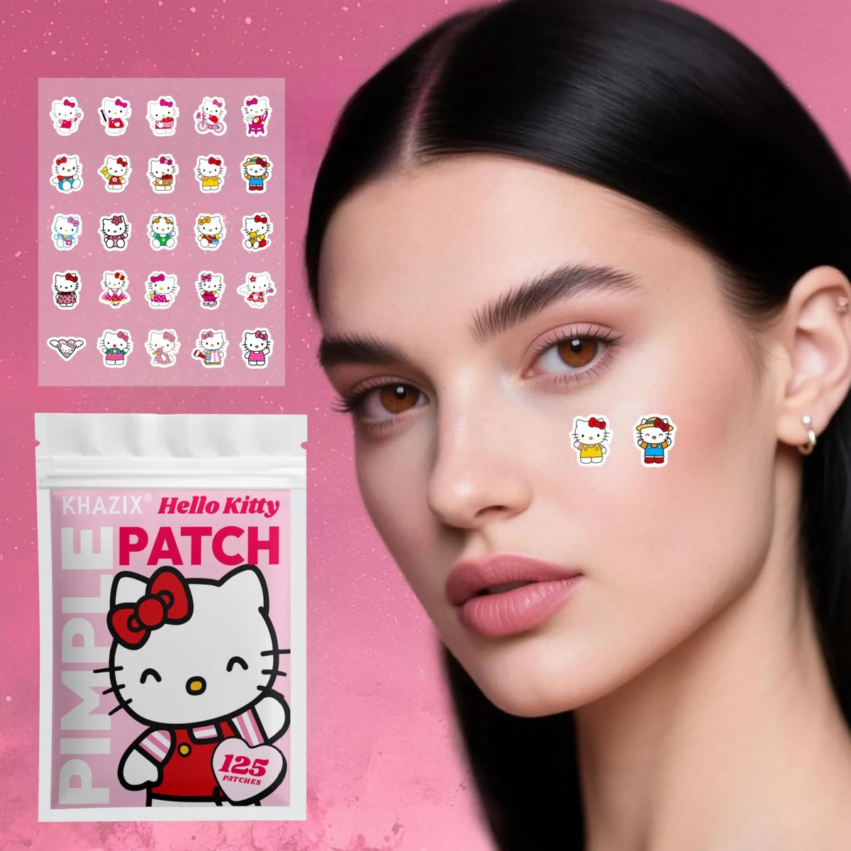 Sanrio Hello Kitty Acne patches, Cartoon acne patches, Acne cover-up stickers, Cute concealer stickers Quake
