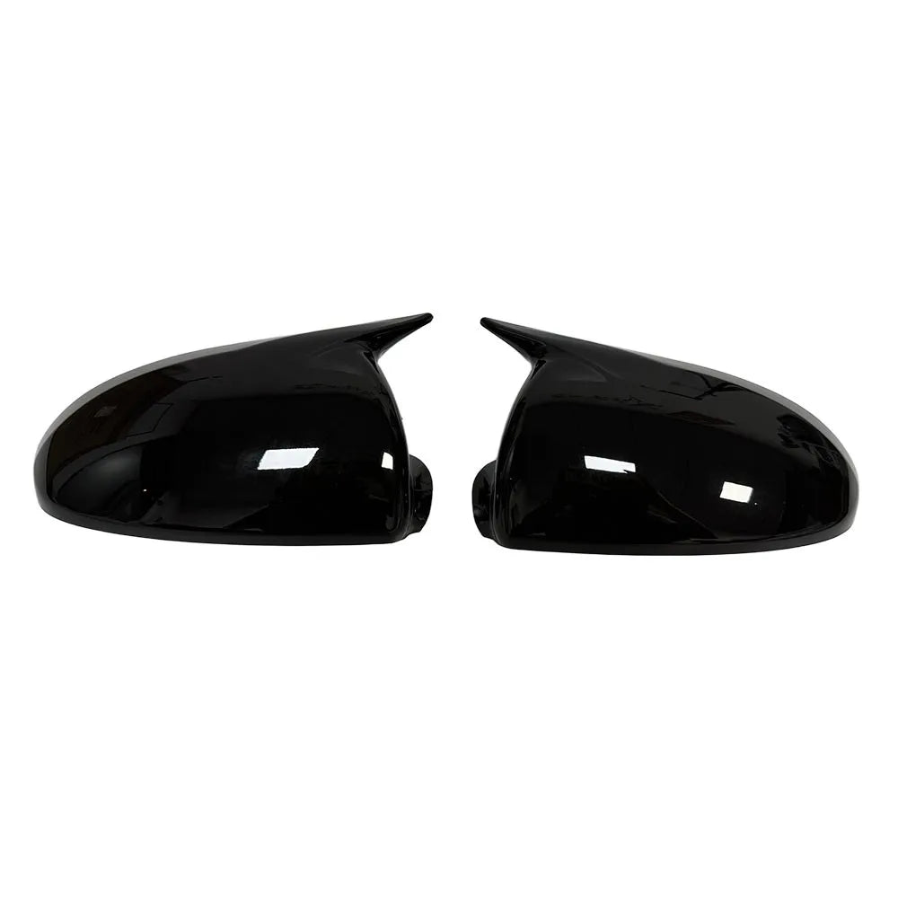 For Mercedes Benz Smart Fortwo W451 2008-2014 2x Car Sticker Rearview Side Mirror Cover Wing Cap Exterior Case Trim Decoration Quake Gloss Black