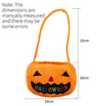 1PC Halloween Handheld Pumpkin Bag Kids Trick Or Treat Candy Storage Bag for Halloween Cos Party Holiday Gift Supplies Quake orange about 16X16X10cm