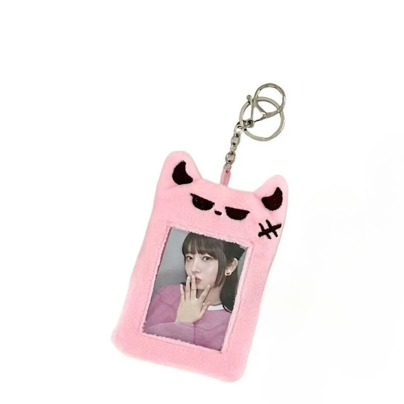 Girl Heart with Wings Devil Plush Card Set Student Love Bean Small Card Star Chasing Display Pendant Quake
