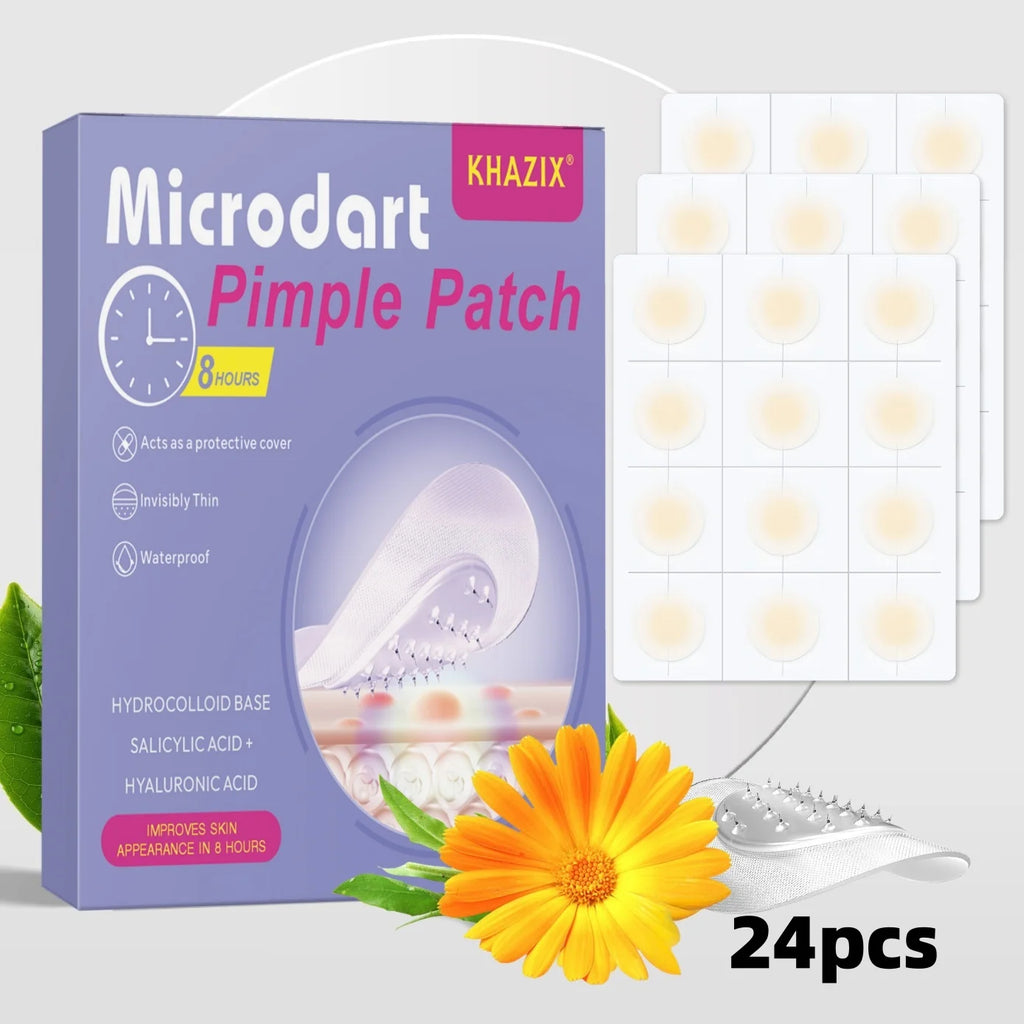 Micro Needle Pimple Patch (24 Pack) Hydrocolloid Micropoint Pimple Patch For Acne & Pimples Microdart Patch, Micro Dart Pimple P Quake