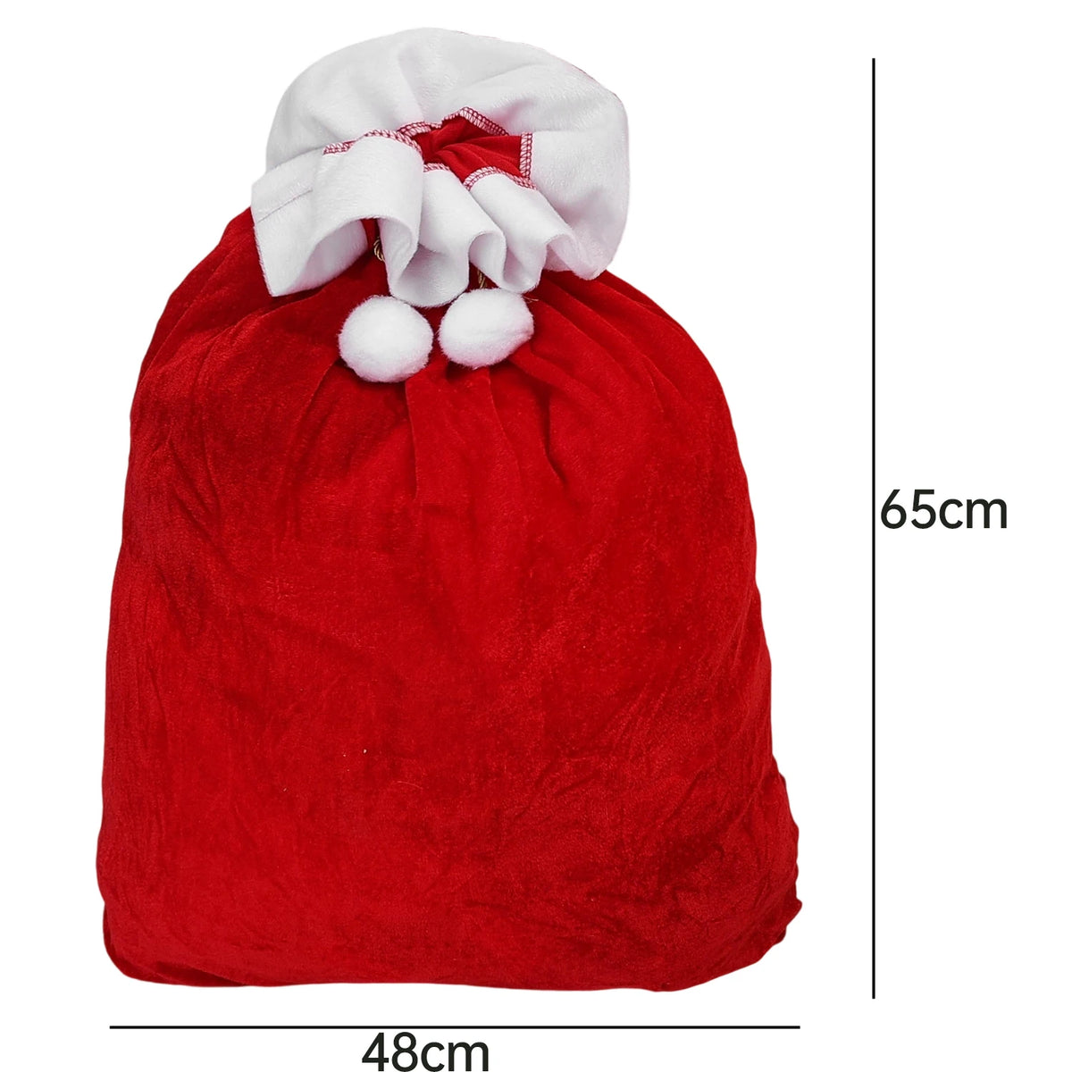 Large Santa Claus Bags with Drawstring Kids Gift Candy Bag Fabric Snack Wrapping Pocket Christmas New Year Present Storage Bag Quake D (48x65cm) as show