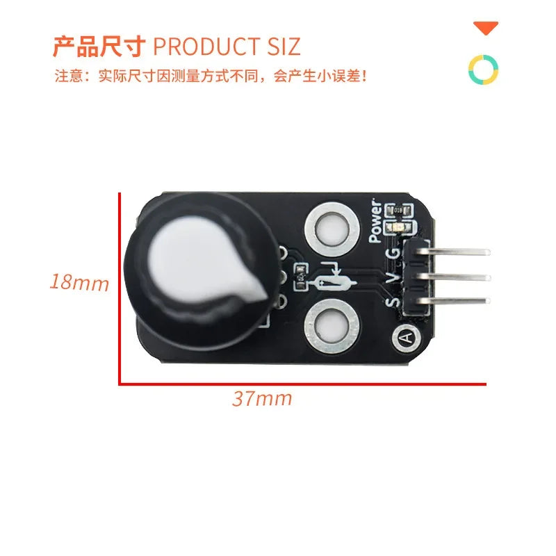 Rotary- potentiometer module adjustable resistance sensor compatible arduino kit development board microcontroller Quake