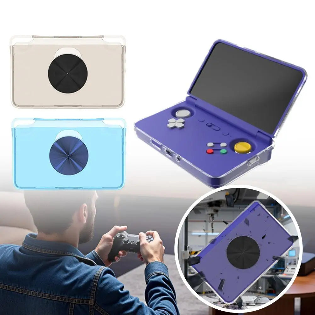 TPU Protective Case for Retroid Pocket Flip 2 Handheld Console 360 Degree Shockproof Cover Waterproof Washable Shell Skin Quake